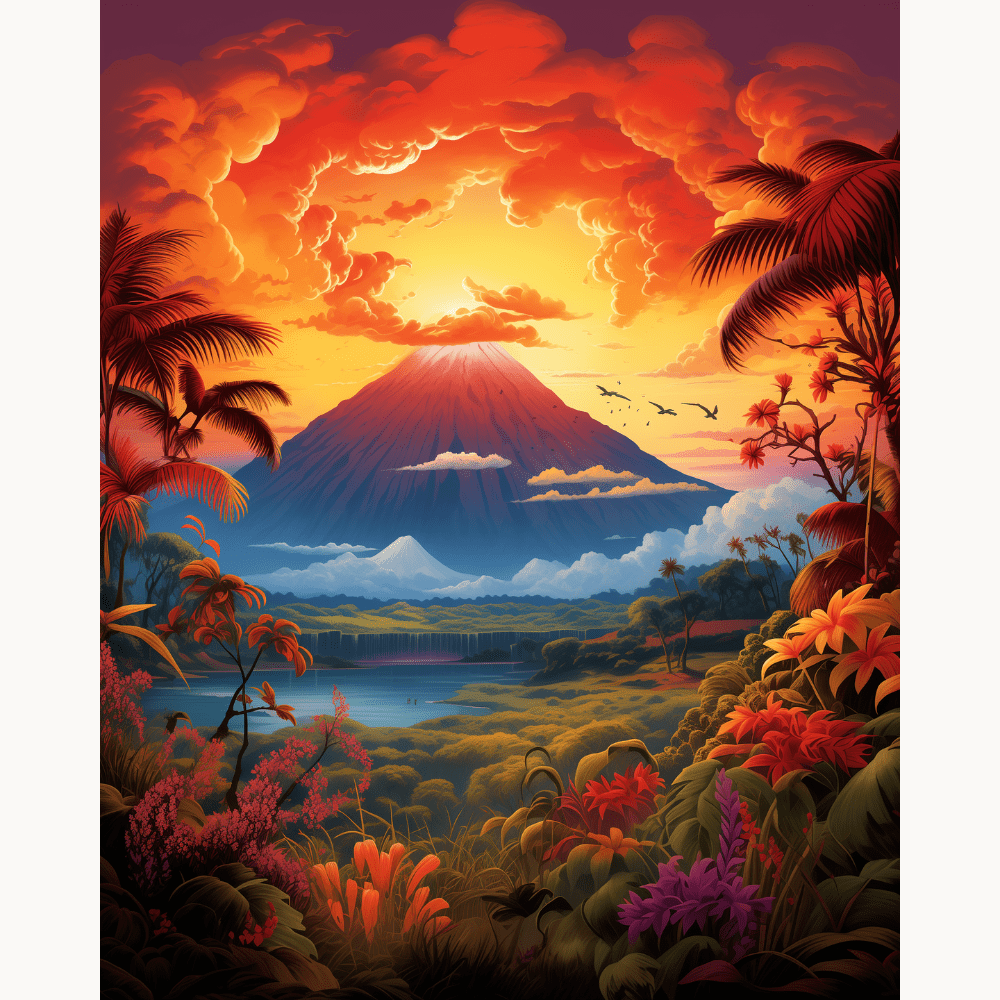 Hawaii's Lava Giant - Number Artist Diamond Painting Kits