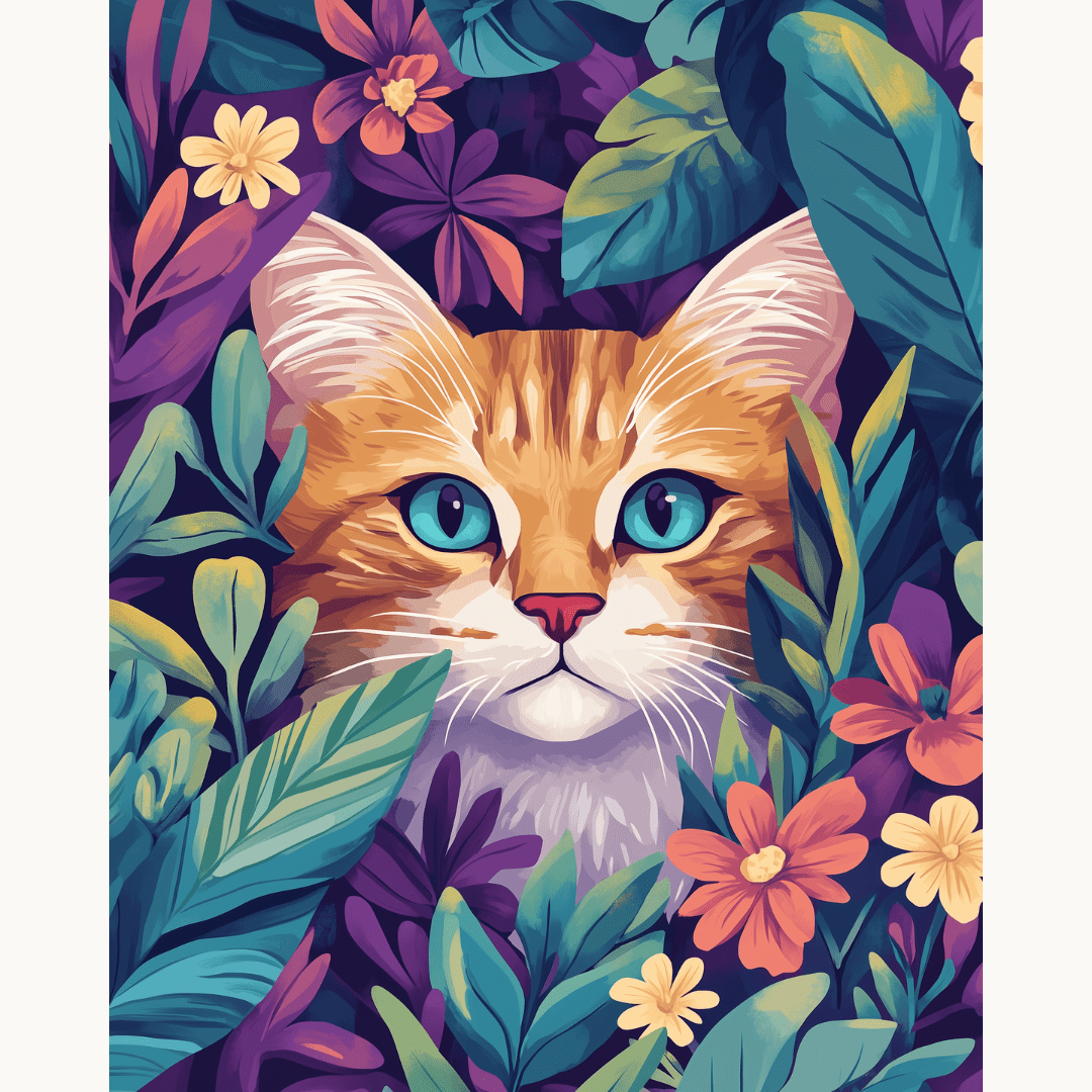 Hidden Kitty - Number Artist Diamond Painting Kits