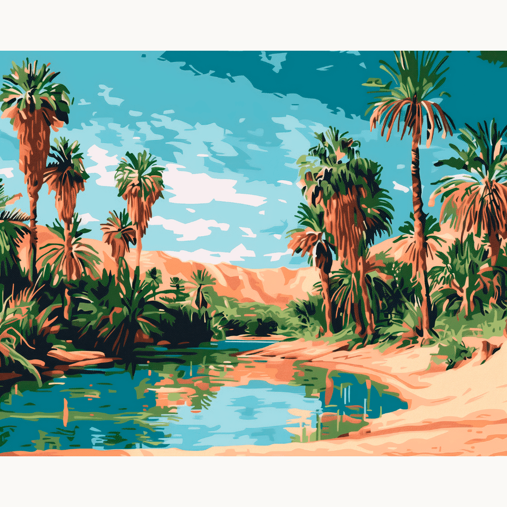 Hidden Oasis - Number Artist Diamond Painting Kits