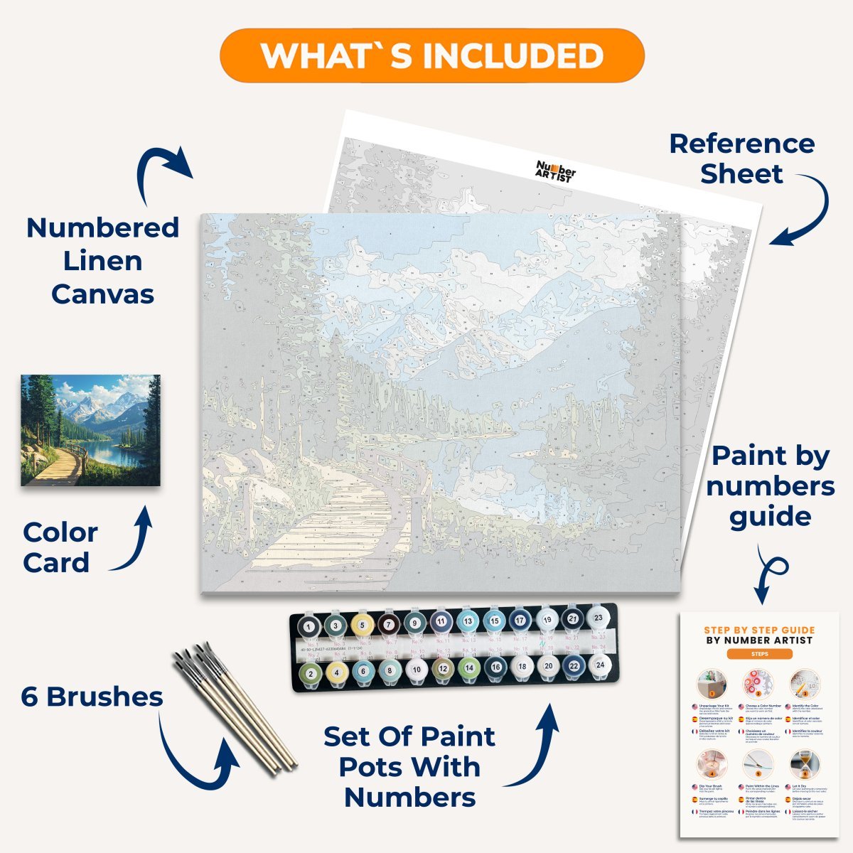 Hiking Trip - Number Artist Diamond Painting Kits