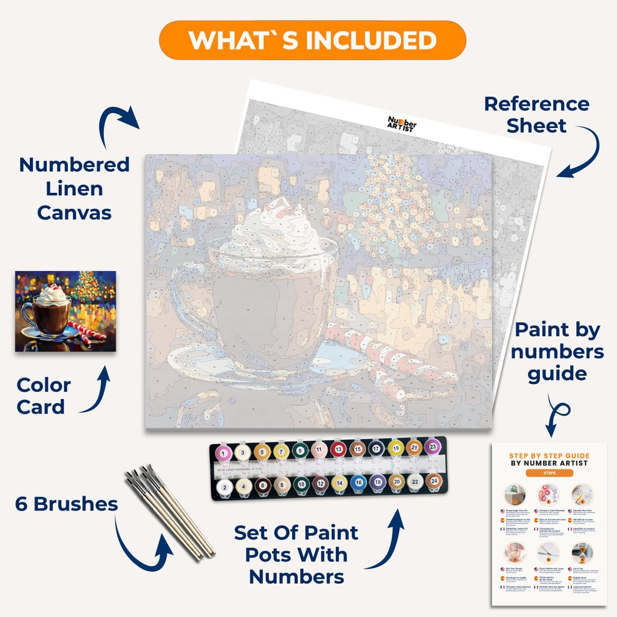 Hot Chocolate Winter - Number Artist Diamond Painting Kits