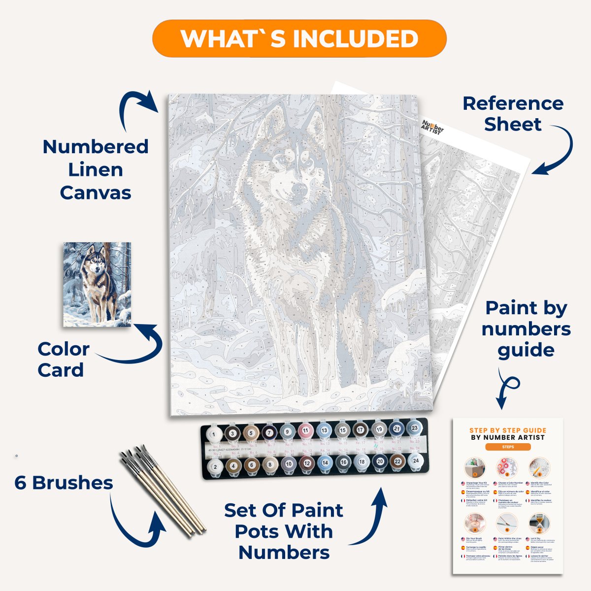 Husky Wildlife - Number Artist Paint By Numbers Kits