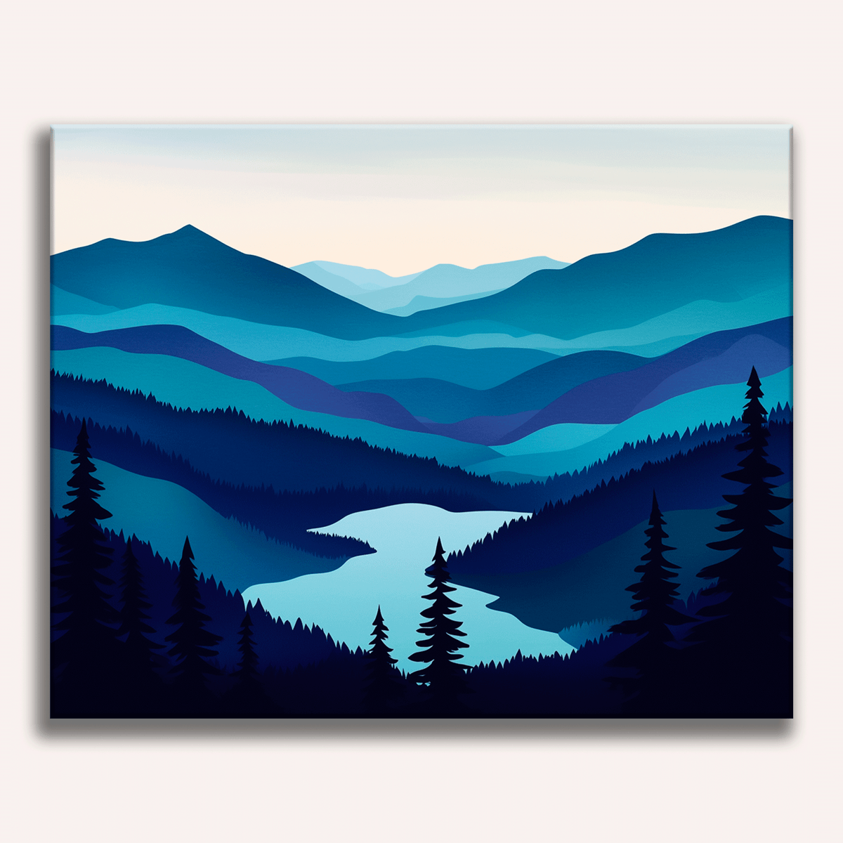 Ice Blue Landscape - Number Artist Diamond Painting Kits