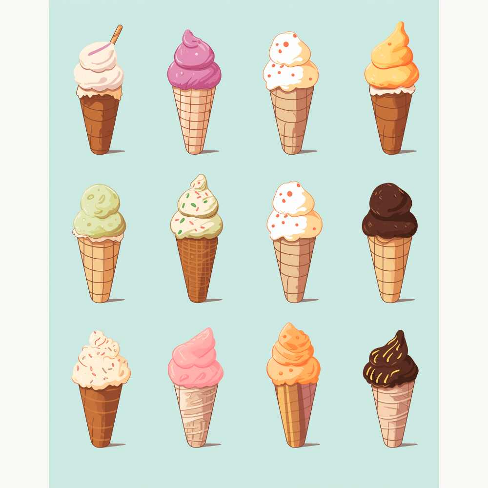 Ice Cream Collection - Number Artist Diamond Painting Kits