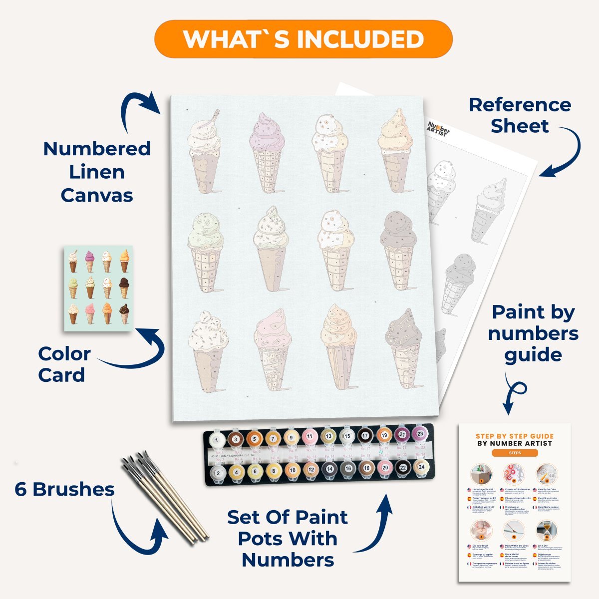 Ice Cream Collection - Number Artist Diamond Painting Kits