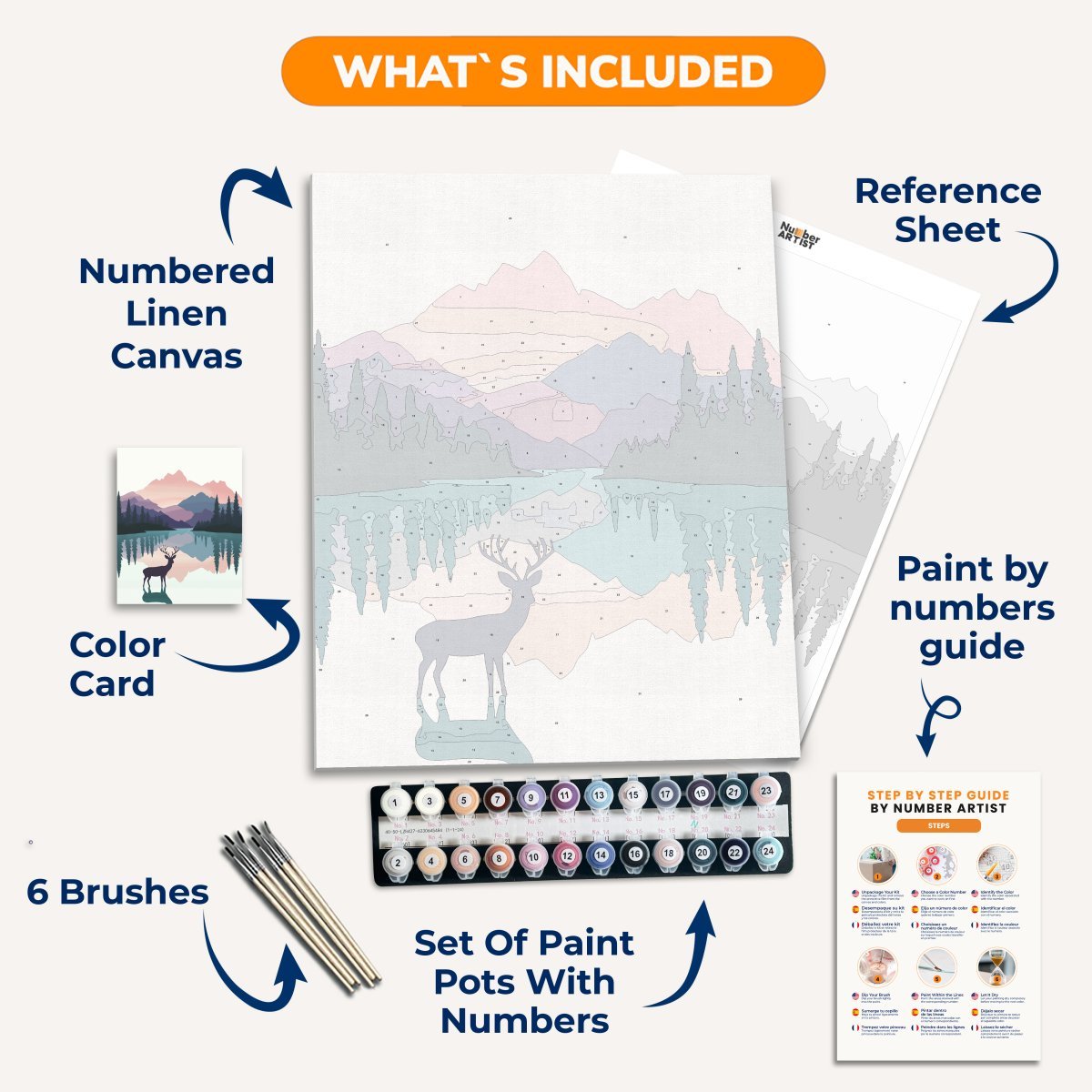 Ice Walking Buck - Number Artist Diamond Painting Kits