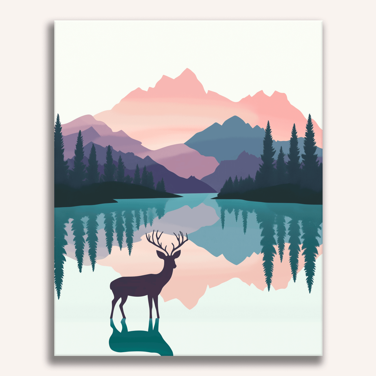 Ice Walking Buck - Number Artist Diamond Painting Kits