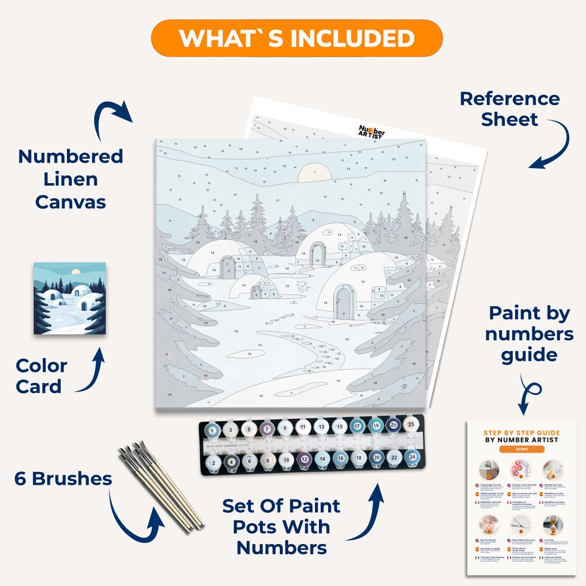 Igloo Village - Number Artist Diamond Painting Kits