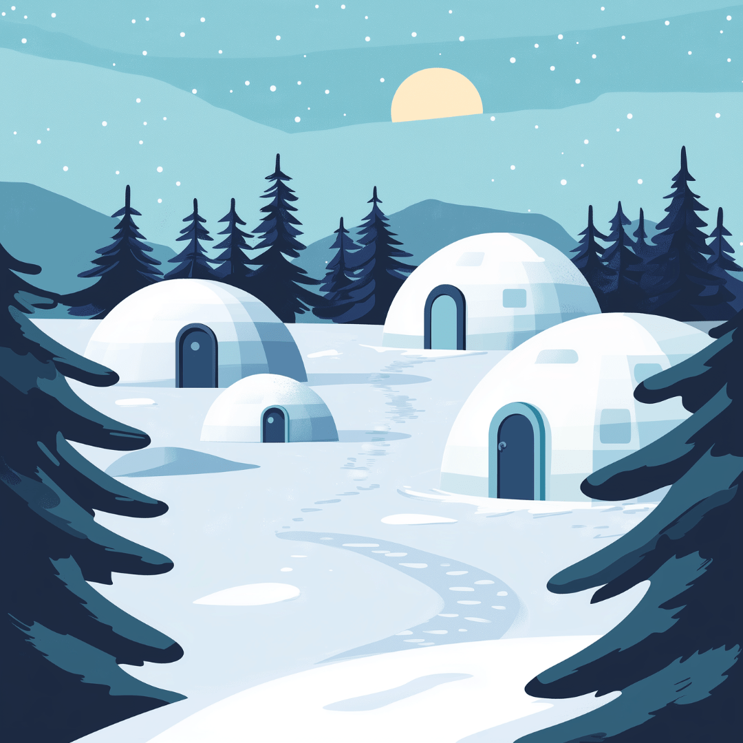 Igloo Village - Number Artist Diamond Painting Kits