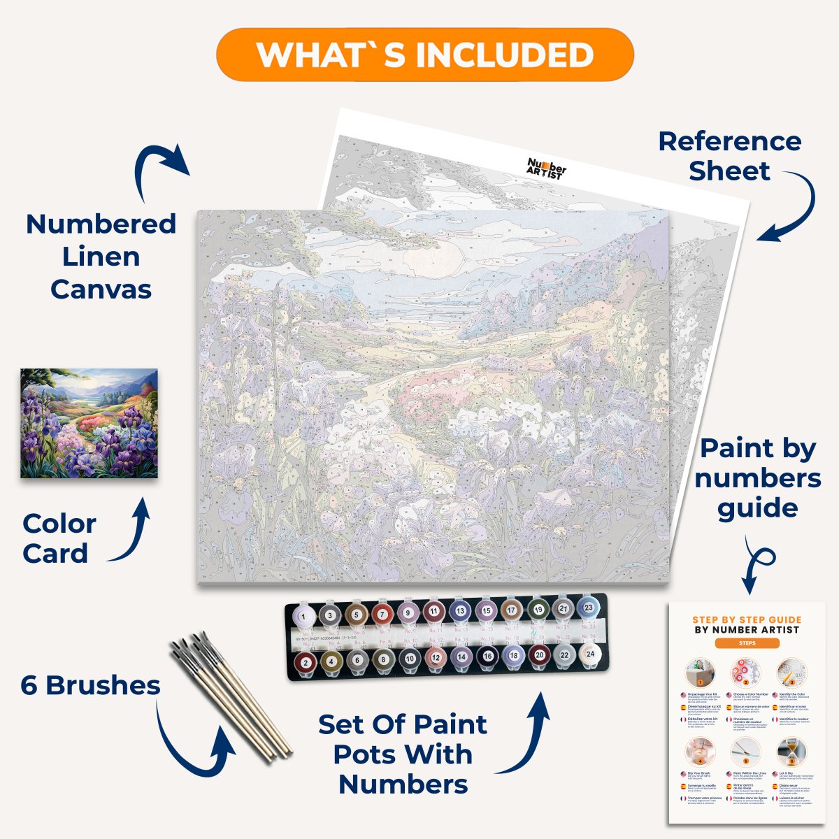 Iris Field - Number Artist Paint By Numbers Kits