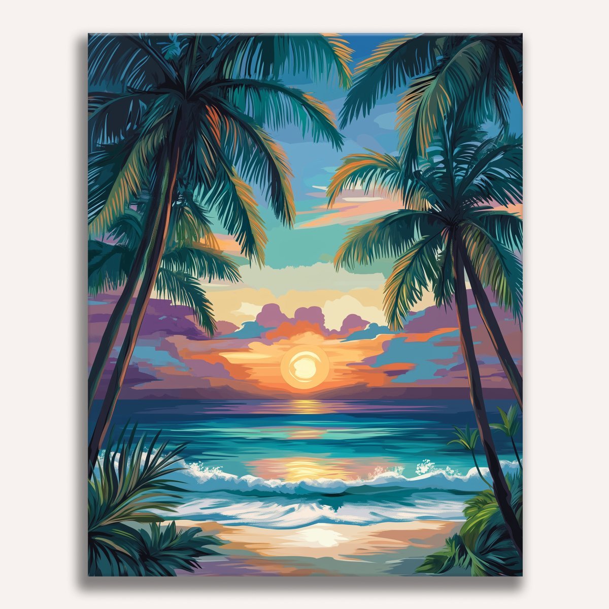 Island Sunset - Number Artist Diamond Painting Kits