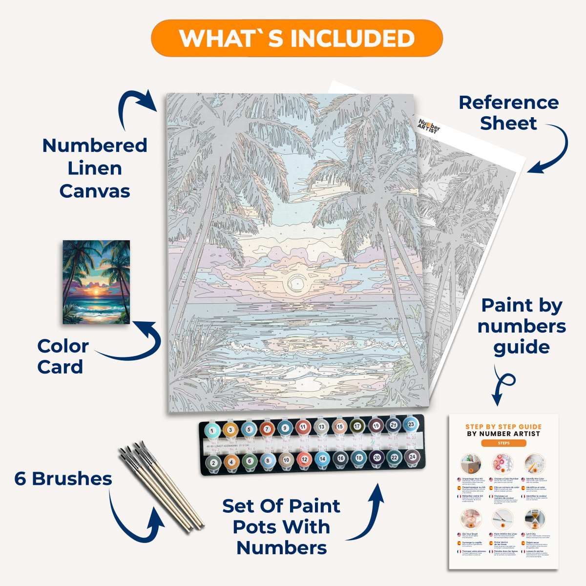 Island Sunset - Number Artist Diamond Painting Kits