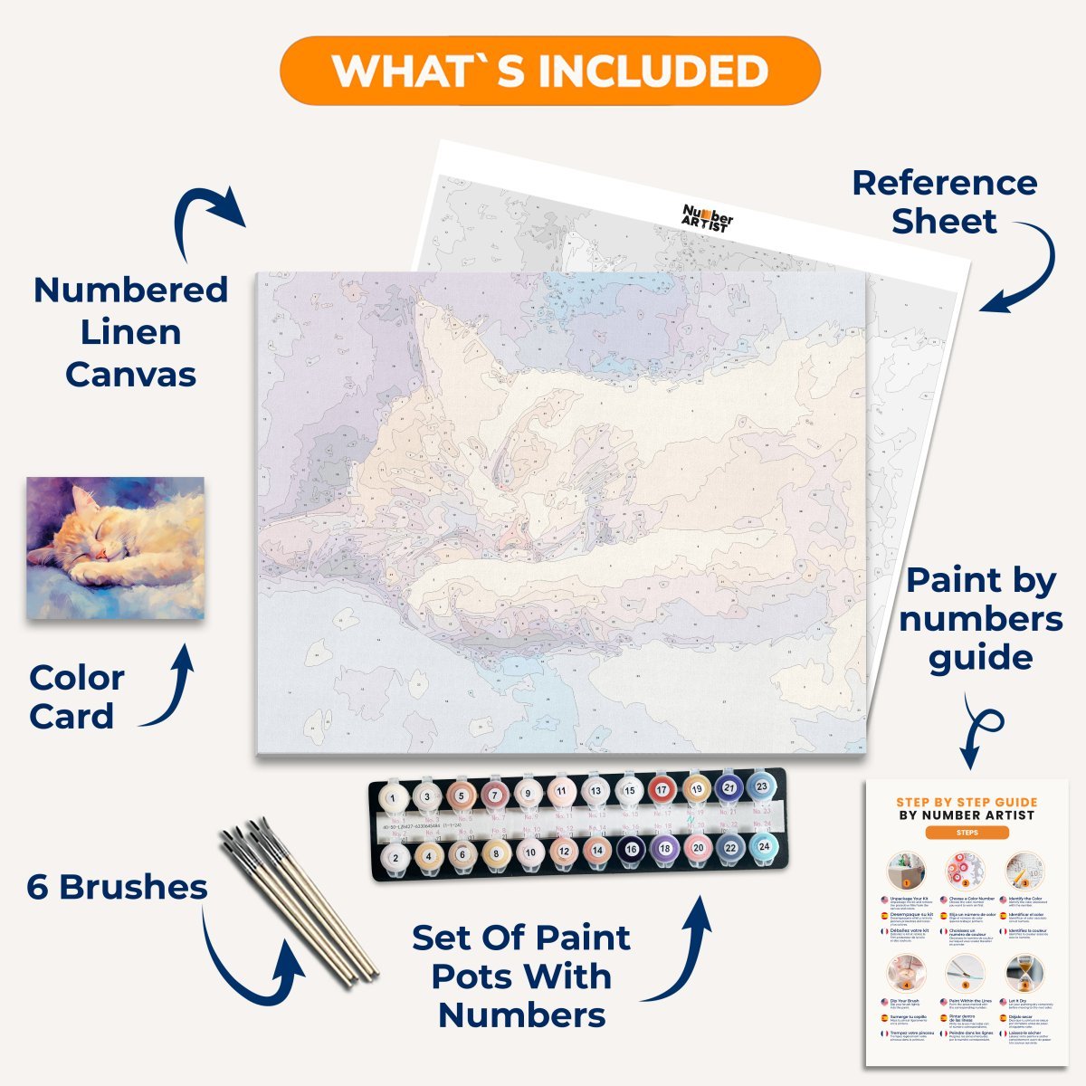 Kitty Dreams - Number Artist Diamond Painting Kits