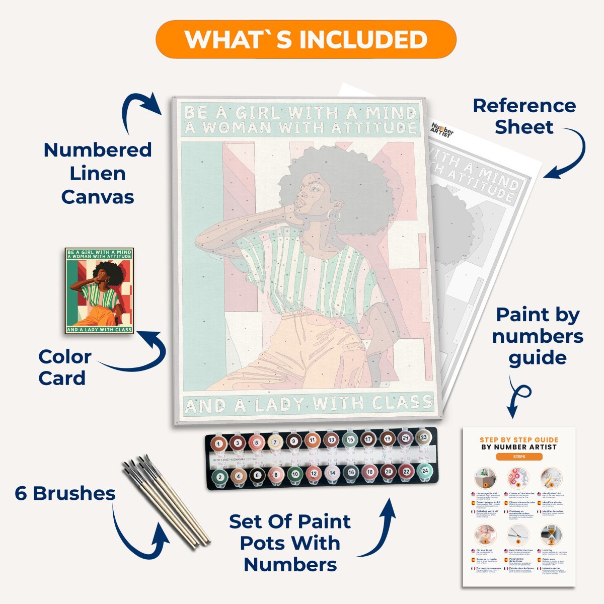 Lady with Class - Number Artist Diamond Painting Kits