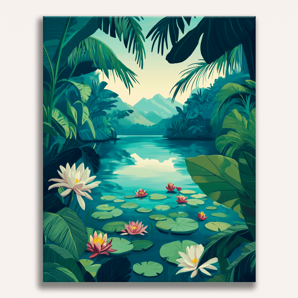 Lagoon Lilies - Number Artist Diamond Painting Kits