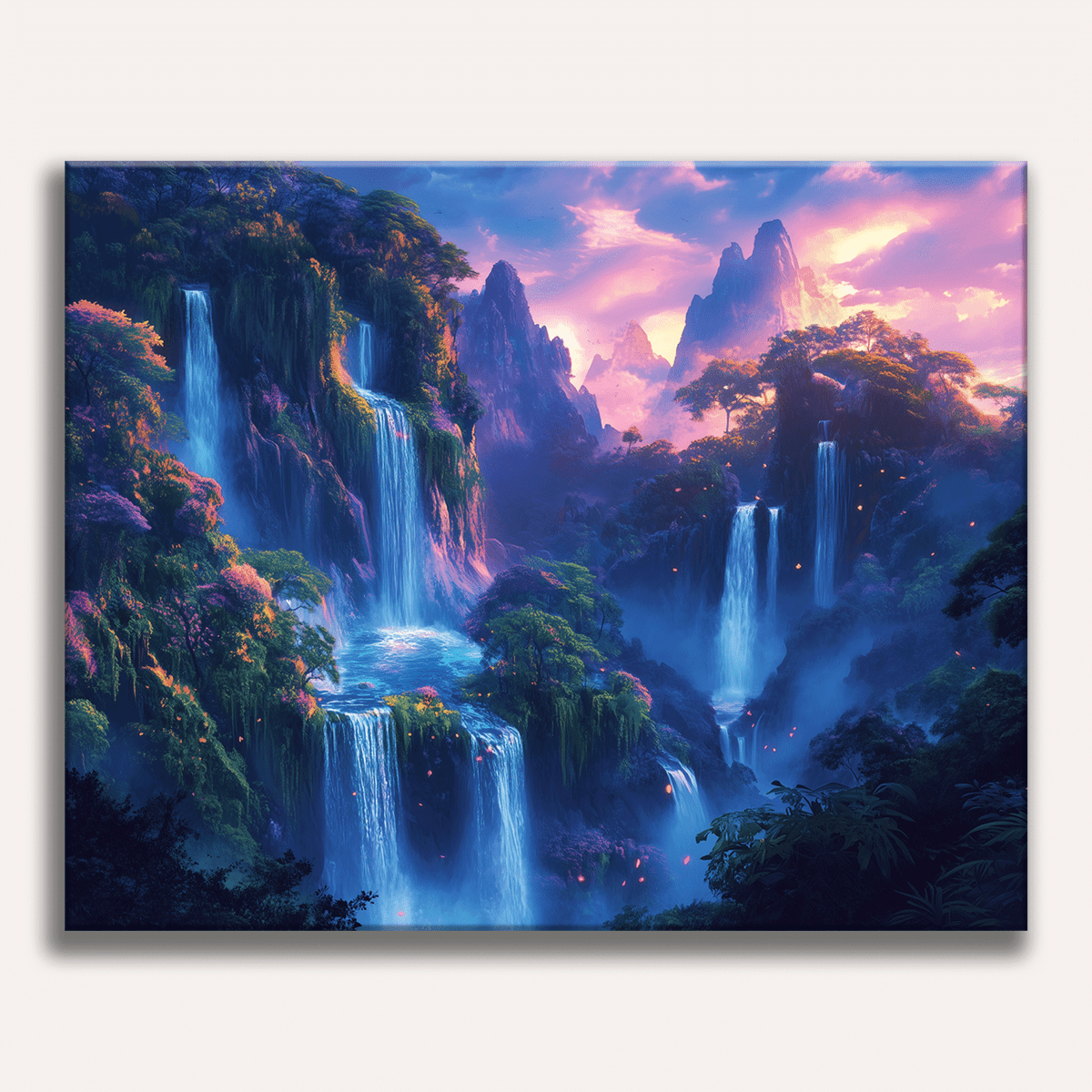 Land of Waterfalls - Number Artist Diamond Painting Kits