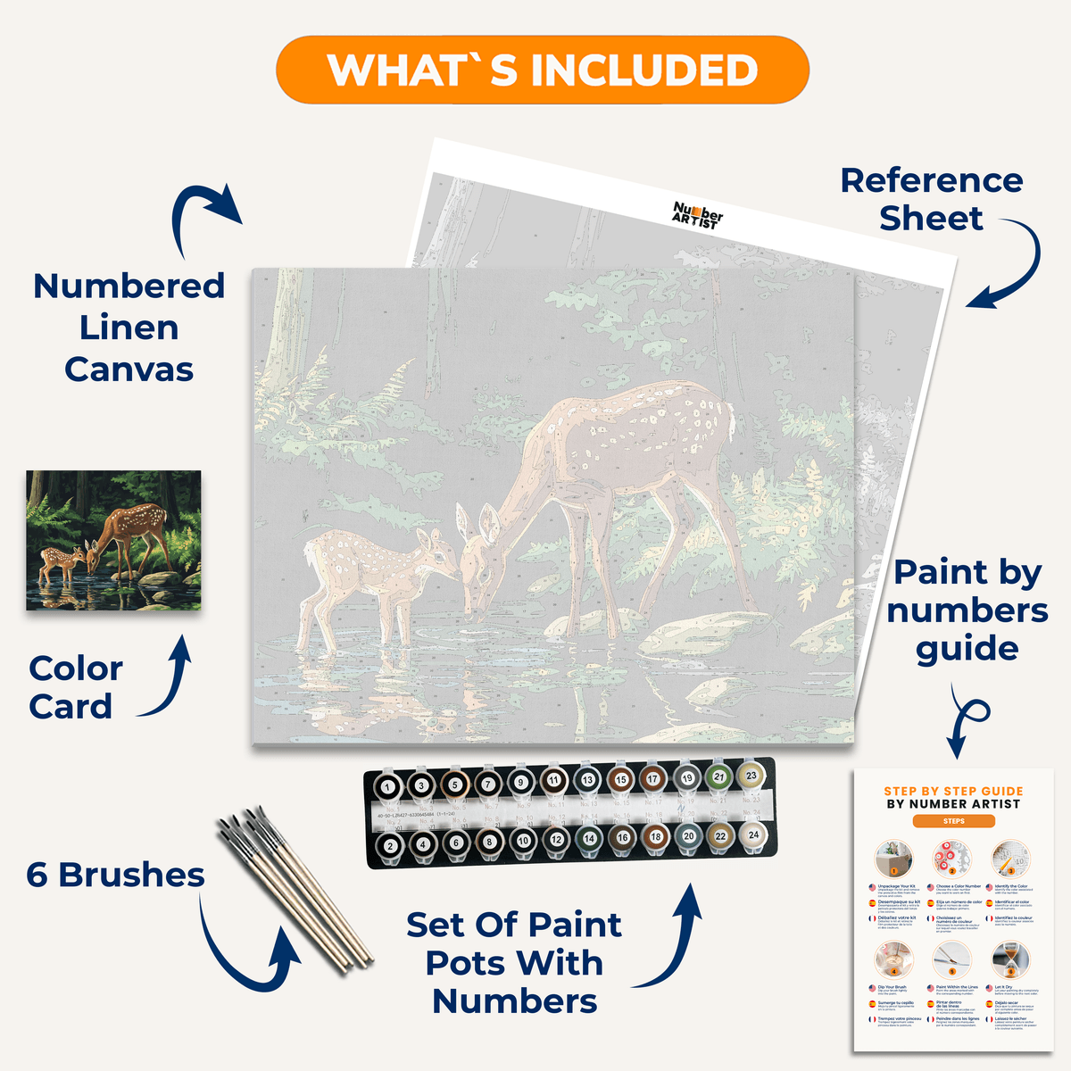 Learning Fawn - Number Artist Paint by Numbers Kits
