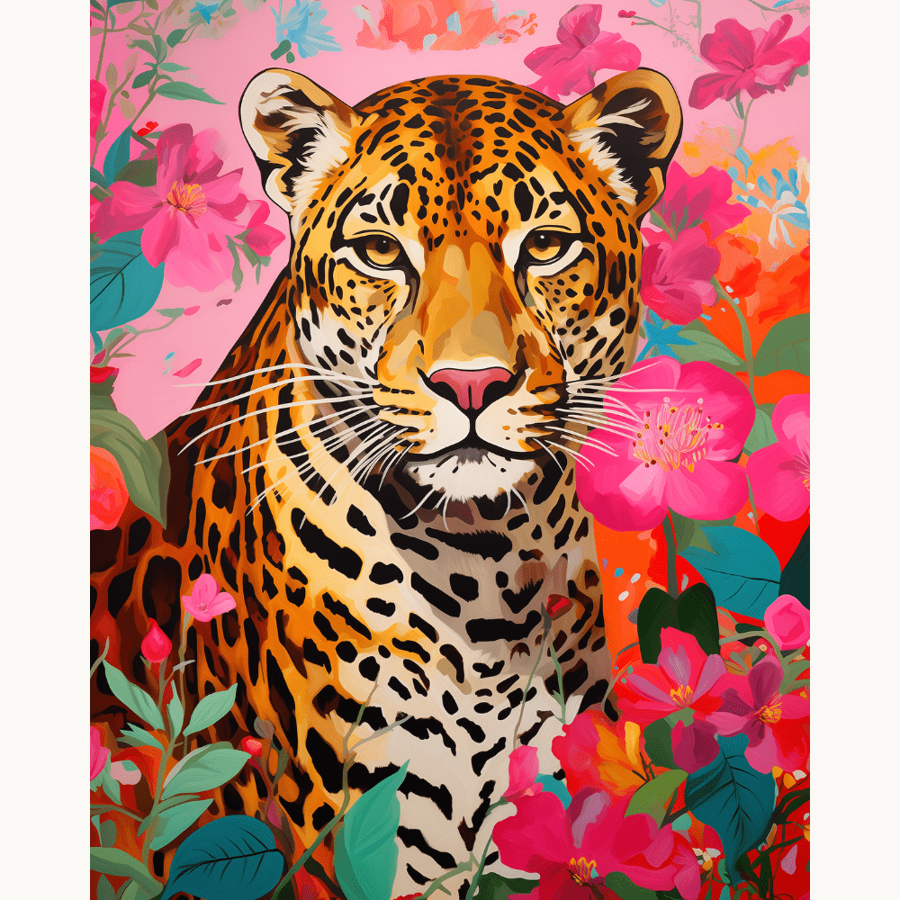Leopard's Garden - Number Artist Diamond Painting Kits