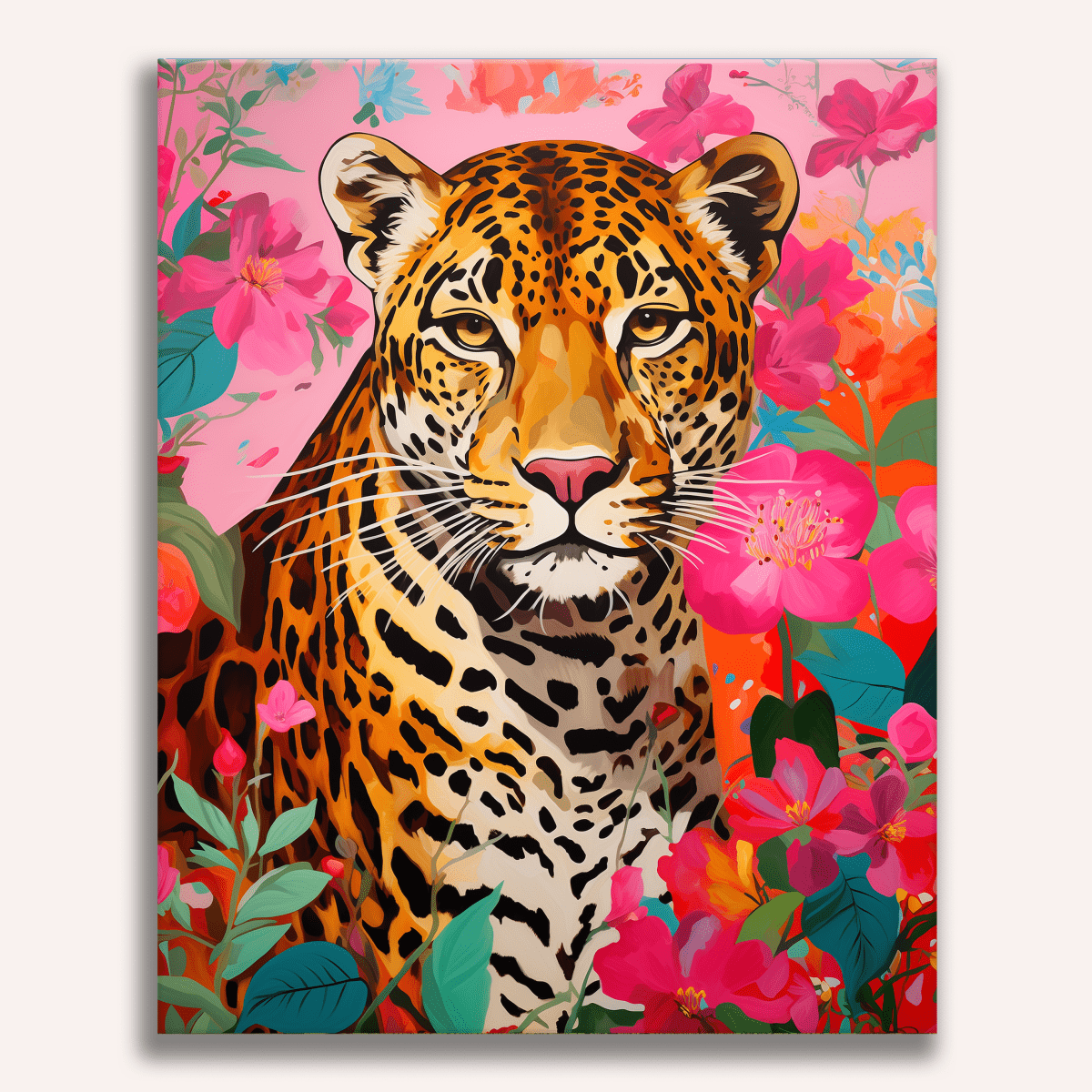 Leopard's Garden - Number Artist Diamond Painting Kits