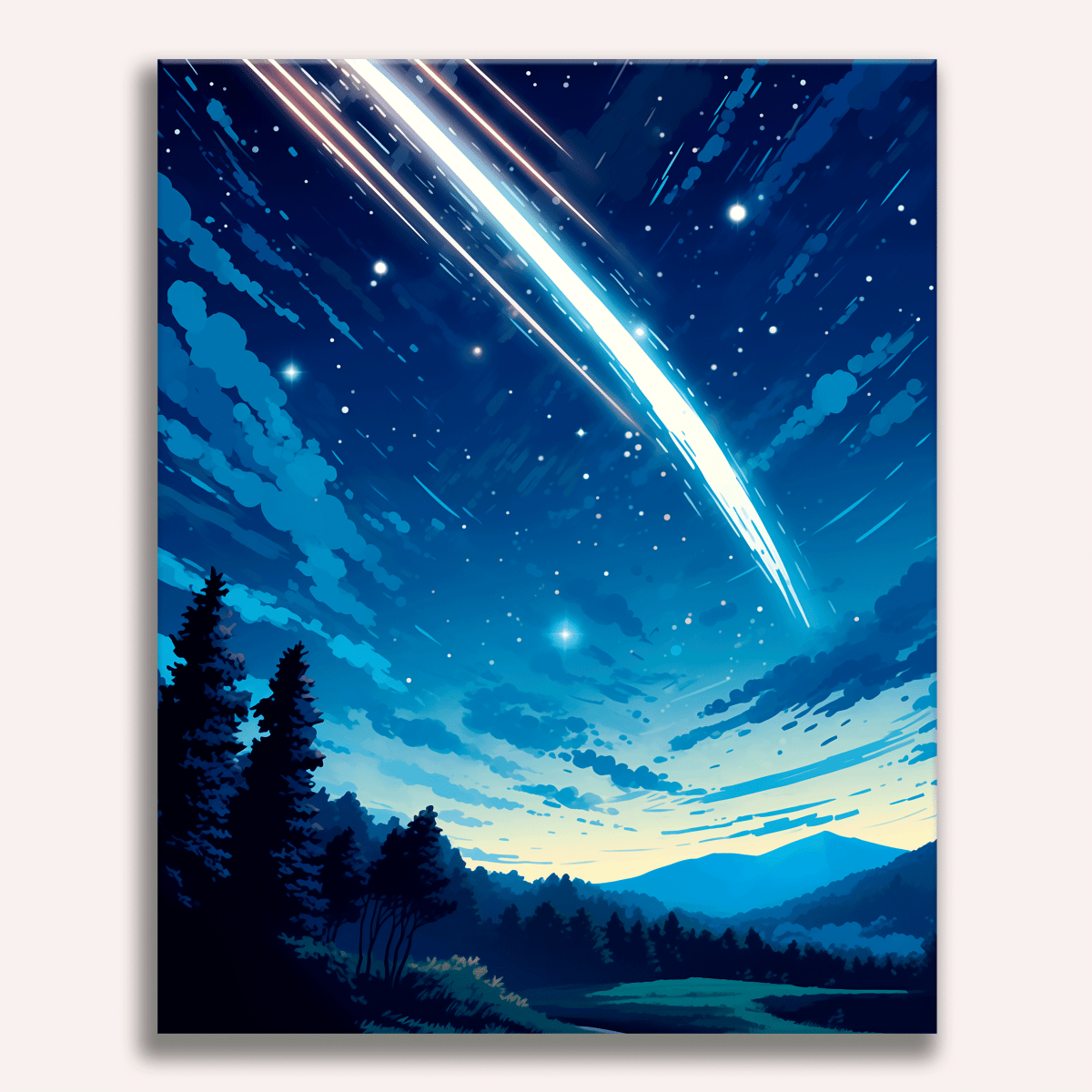 Lightspeed Comet - Number Artist Diamond Painting Kits