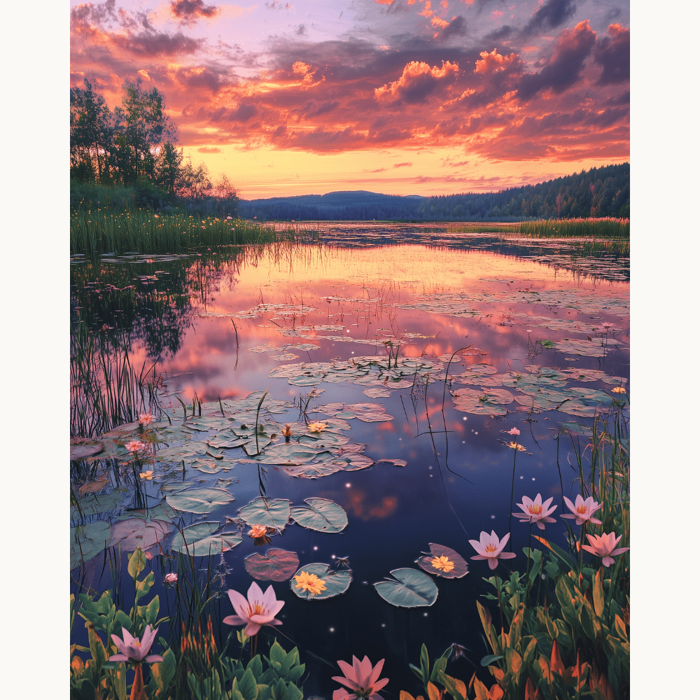 Lily Sunset - Number Artist Diamond Painting Kits