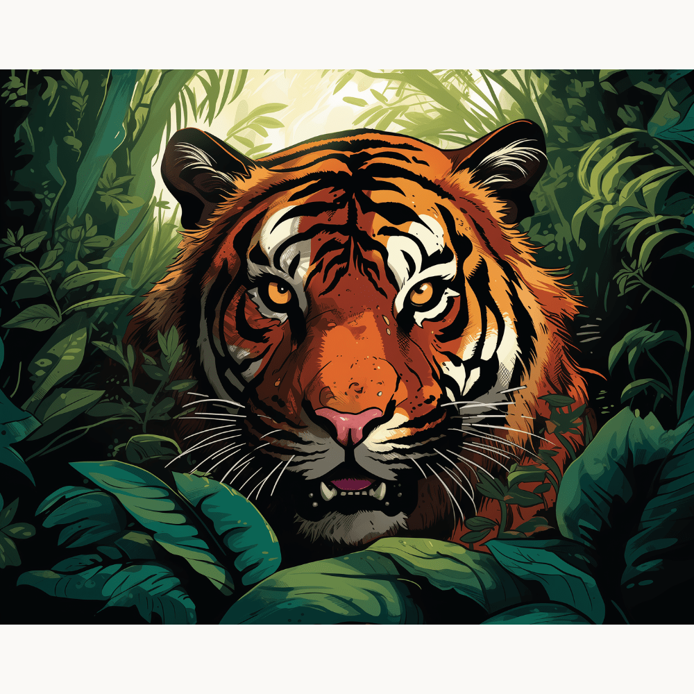 Lurking Tiger - Number Artist Diamond Painting Kits