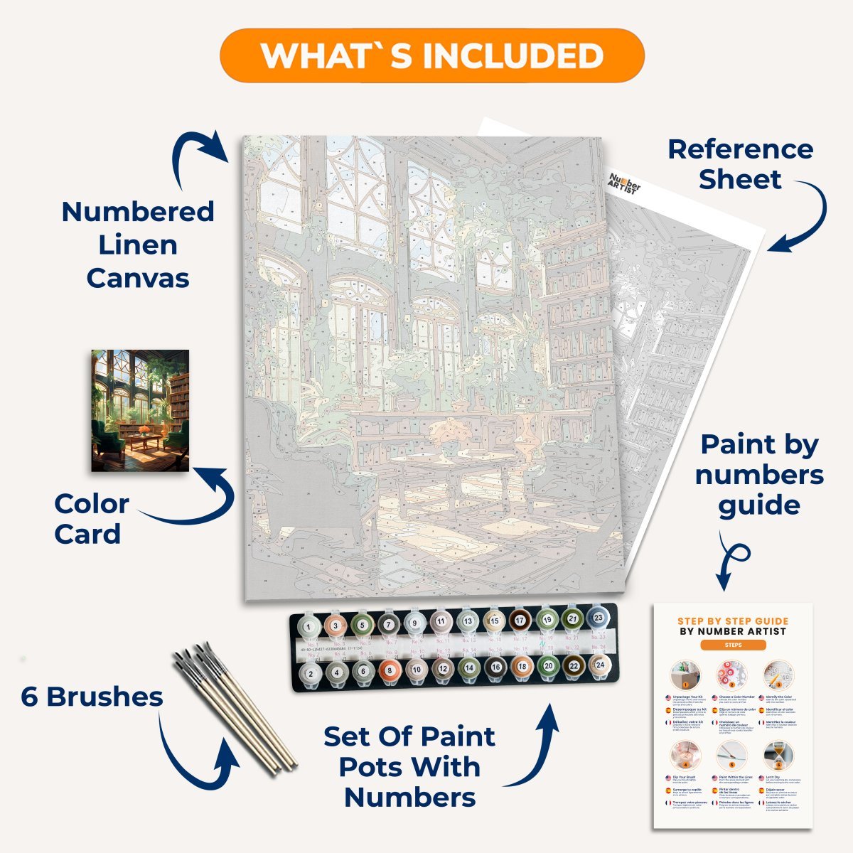 Lush Green Book Nook - Number Artist Diamond Painting Kits