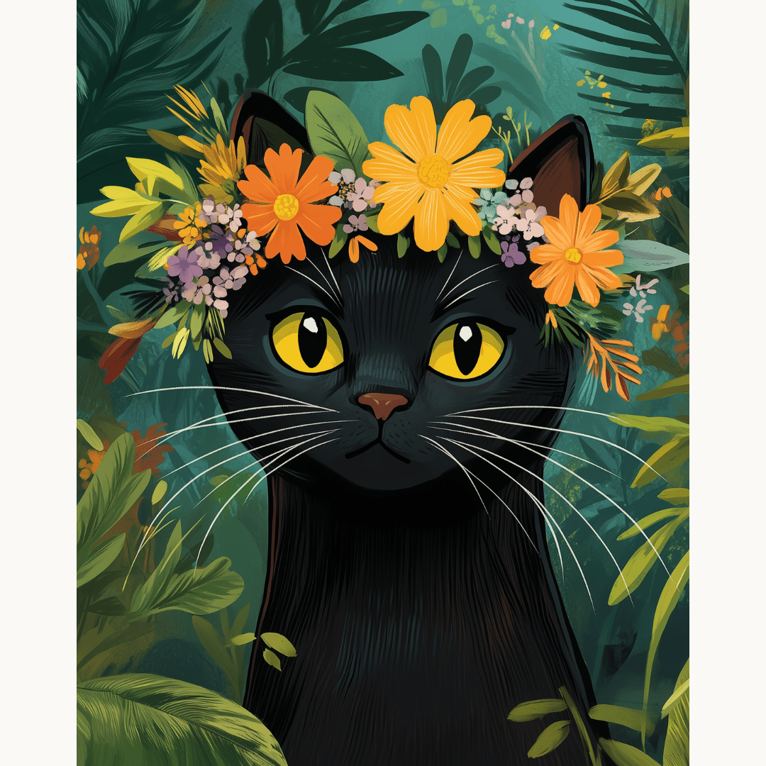 Lush Kitten Crown - Number Artist Diamond Painting Kits