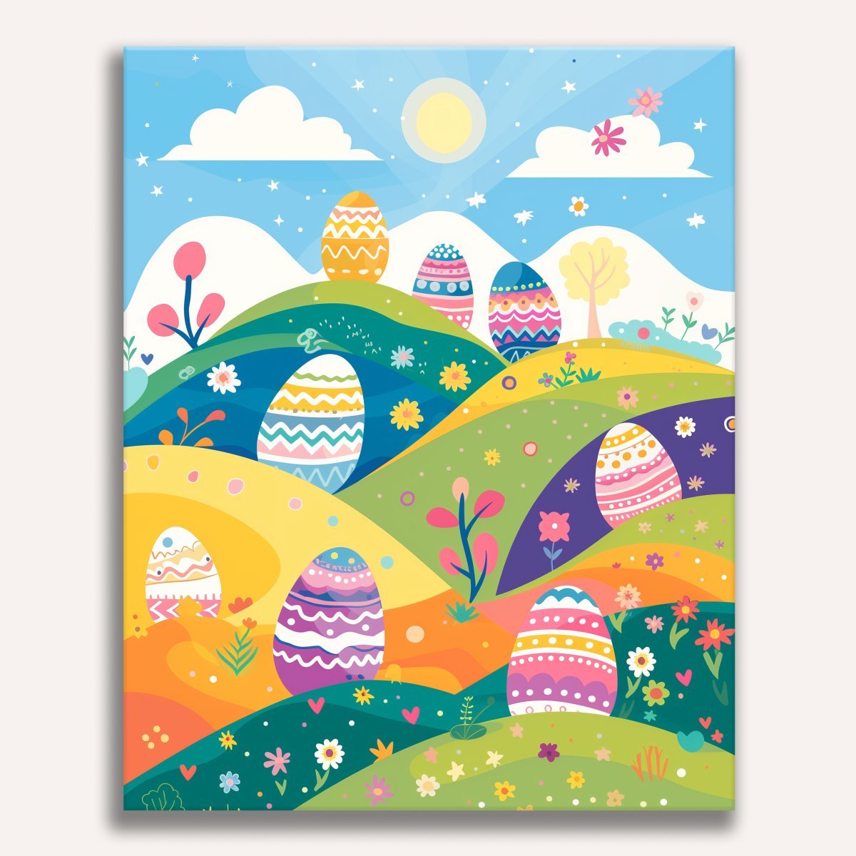Magical Easter Hills - Number Artist Diamond Painting Kits