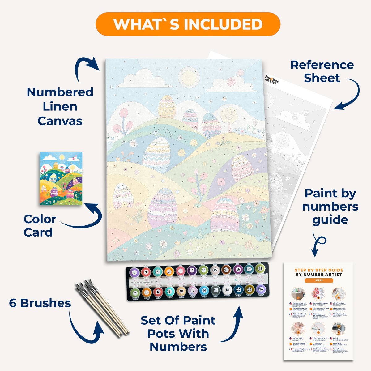 Magical Easter Hills - Number Artist Diamond Painting Kits