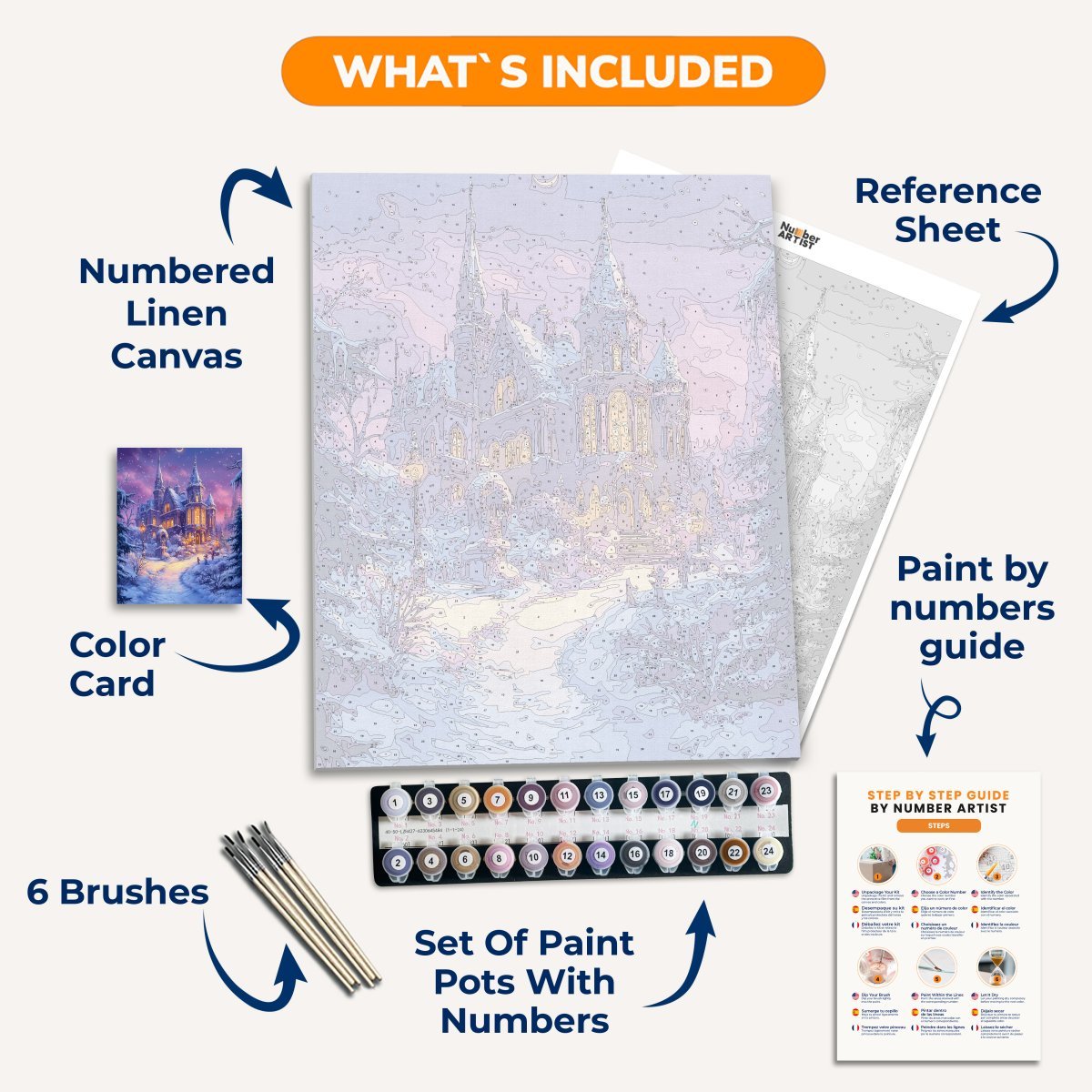 Magical Winter Castle - Number Artist Diamond Painting Kits