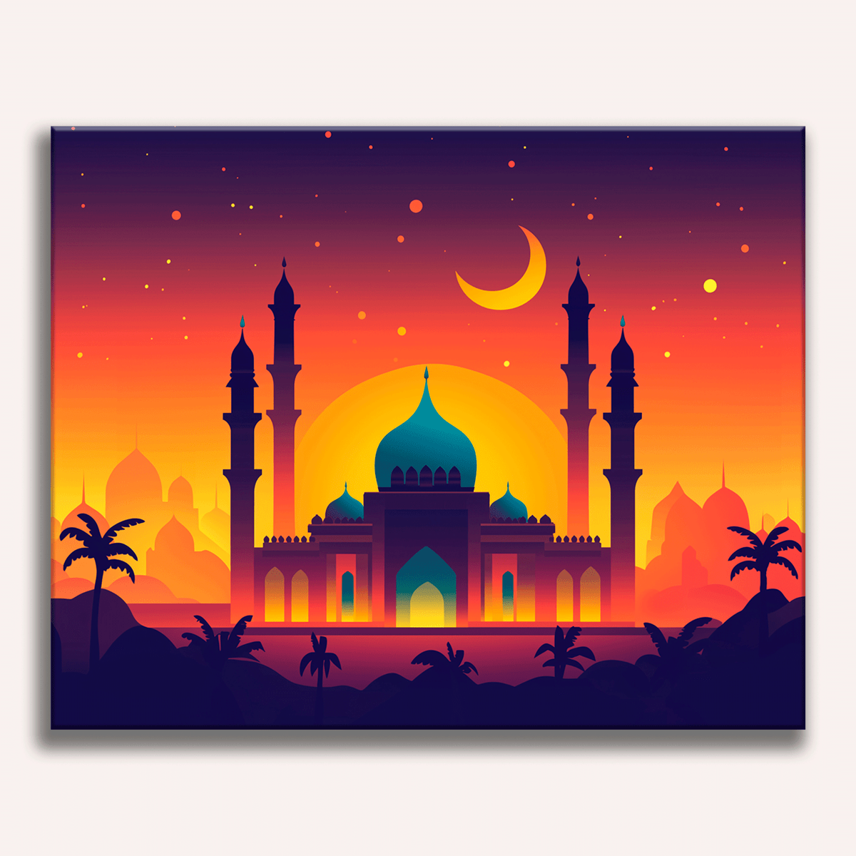 Magnificent Mosque - Number Artist Diamond Painting Kits