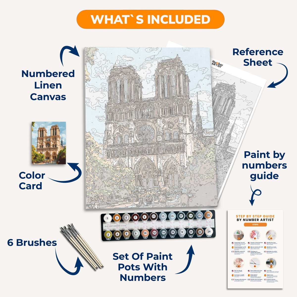 Magnificent Notre Dame - Number Artist Diamond Painting Kits