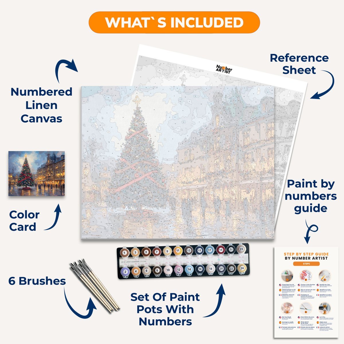 Majestic Christmas Tree - Number Artist Diamond Painting Kits