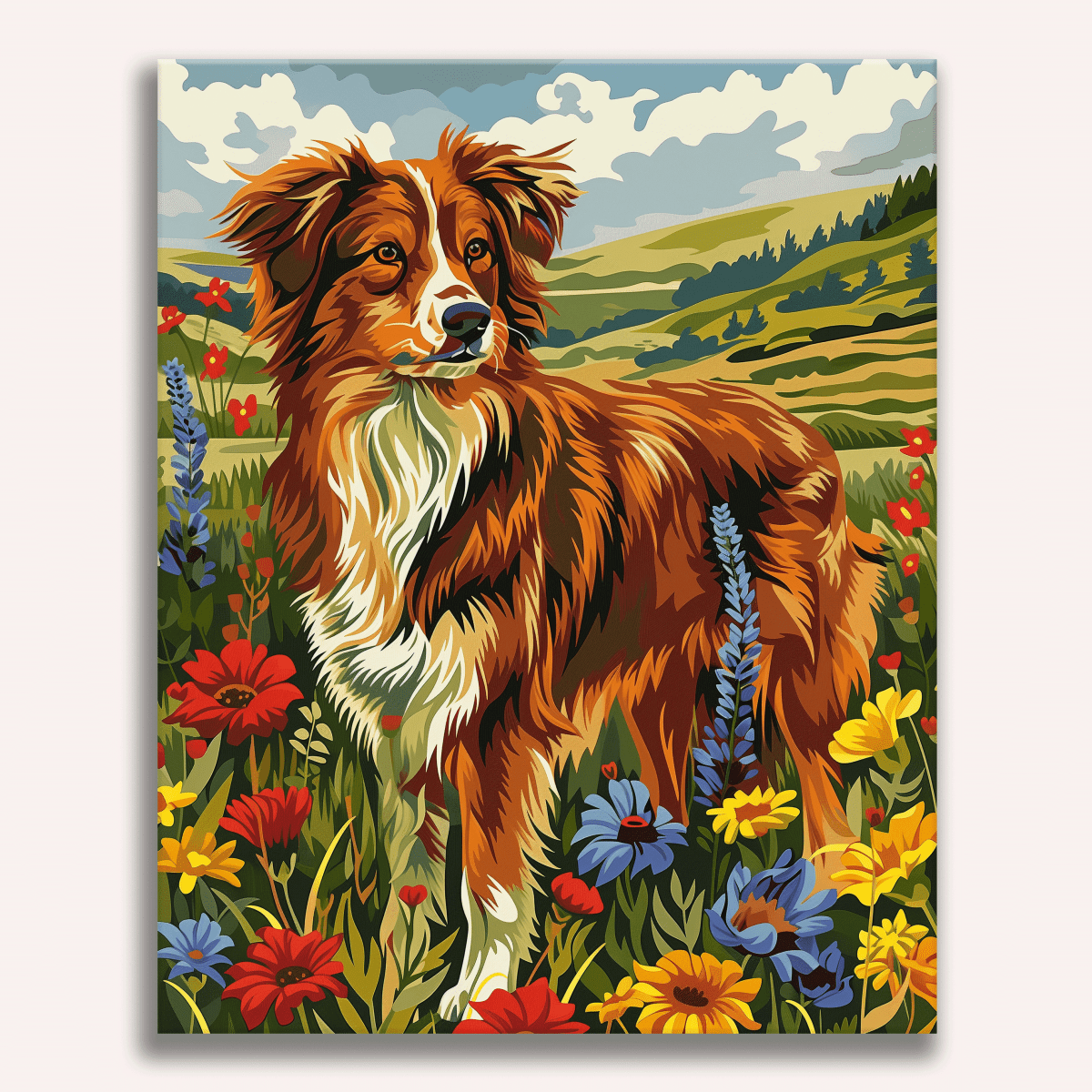 Meadow Aussie - Number Artist Diamond Painting Kits