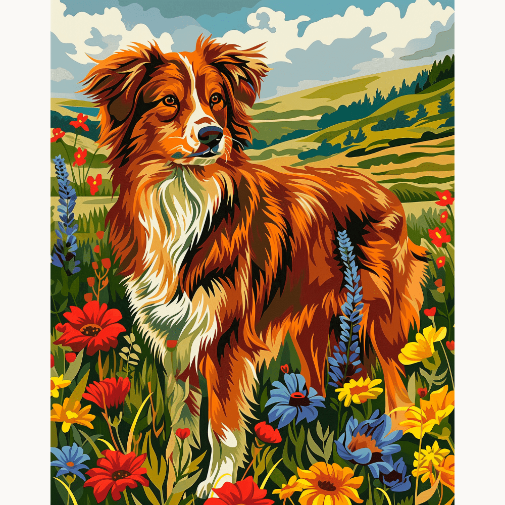 Meadow Aussie - Number Artist Diamond Painting Kits