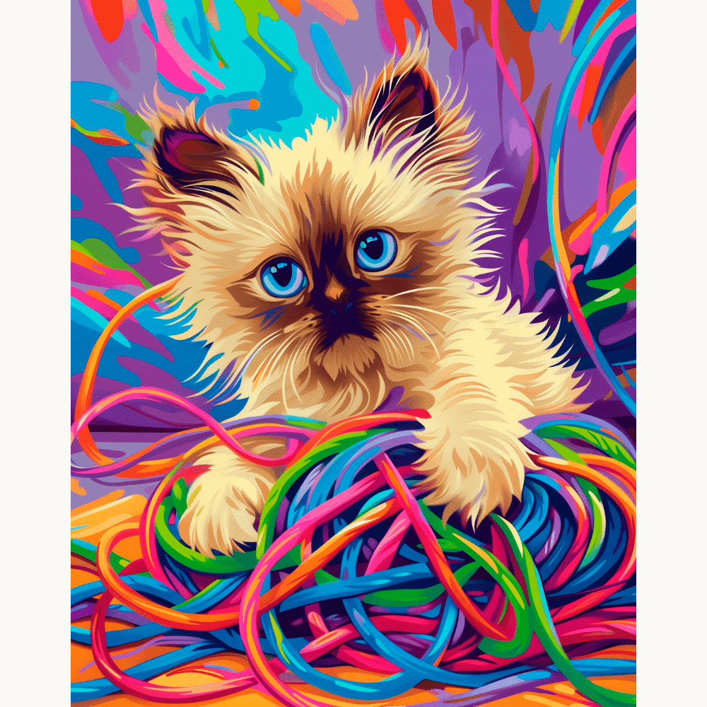 Messy Ragdoll - Number Artist Diamond Painting Kits