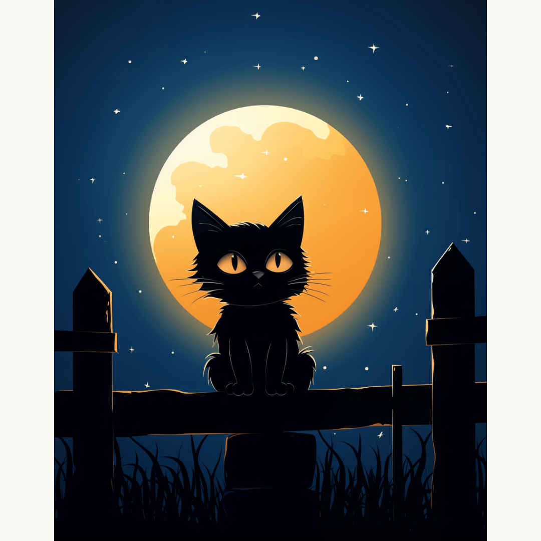 Moonlight Kitty - Number Artist Diamond Painting Kits