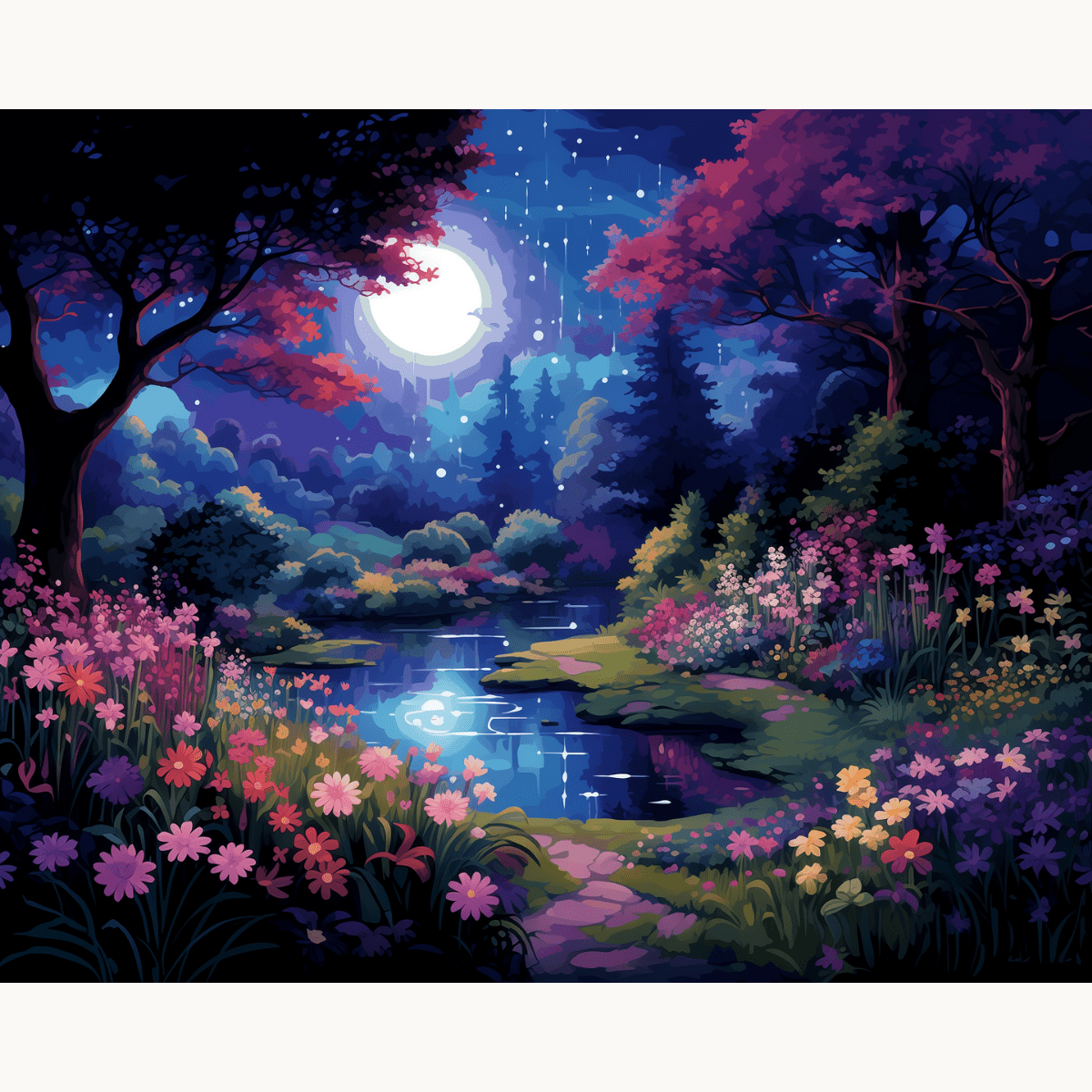 Jardin au clair de lune