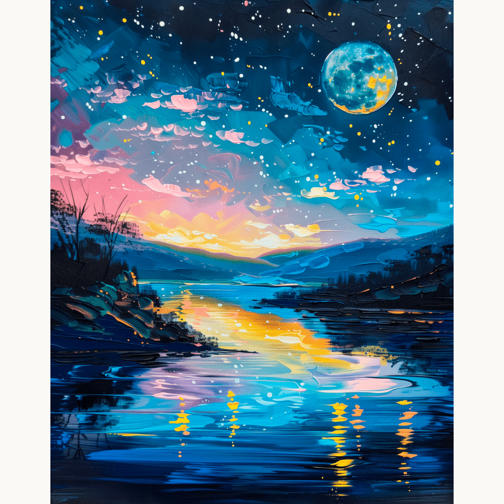 Moonlit Waters - Number Artist Diamond Painting Kits