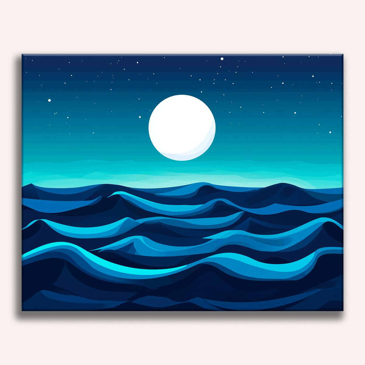 Moonlit Waves - Number Artist Diamond Painting Kits