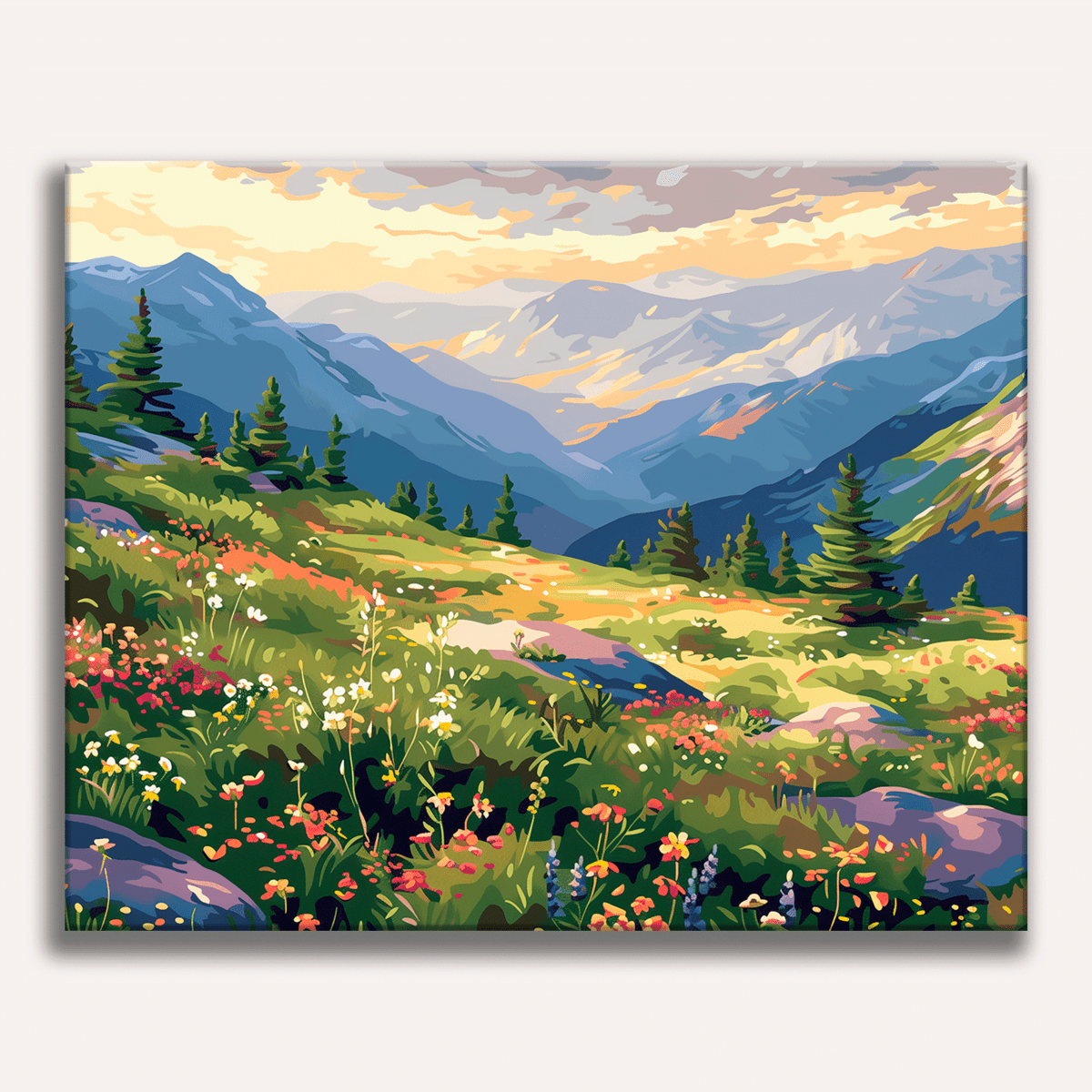 Mountain Chain View - Number Artist Diamond Painting Kits