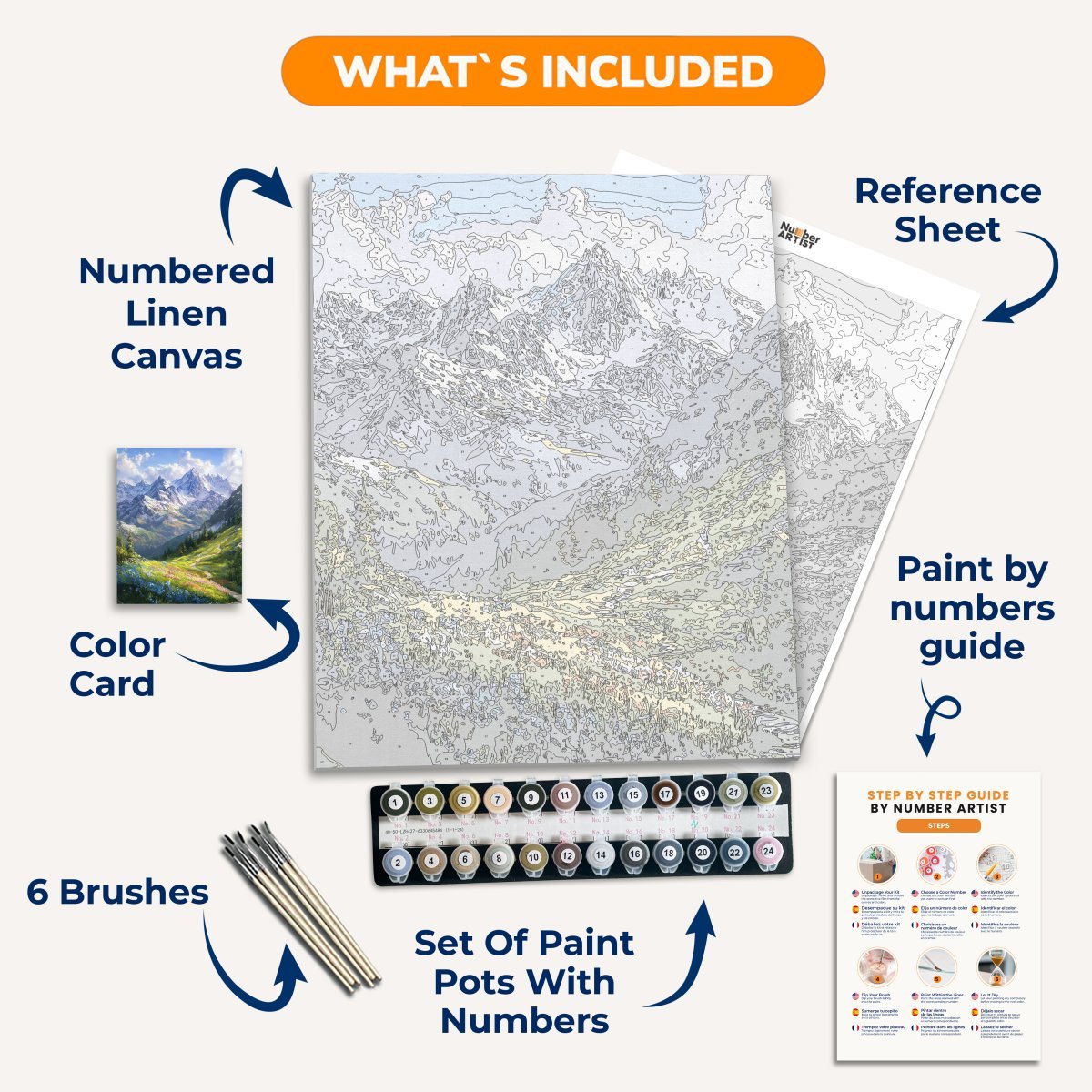 Mountain Path - Number Artist Diamond Painting Kits