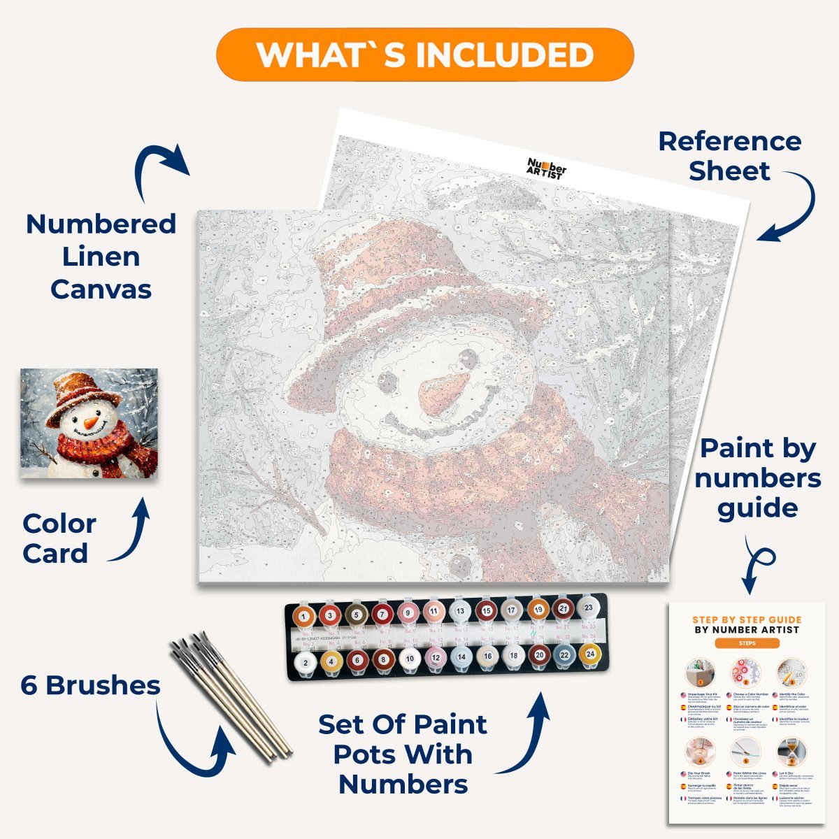 Mr. Snowman - Number Artist Diamond Painting Kits