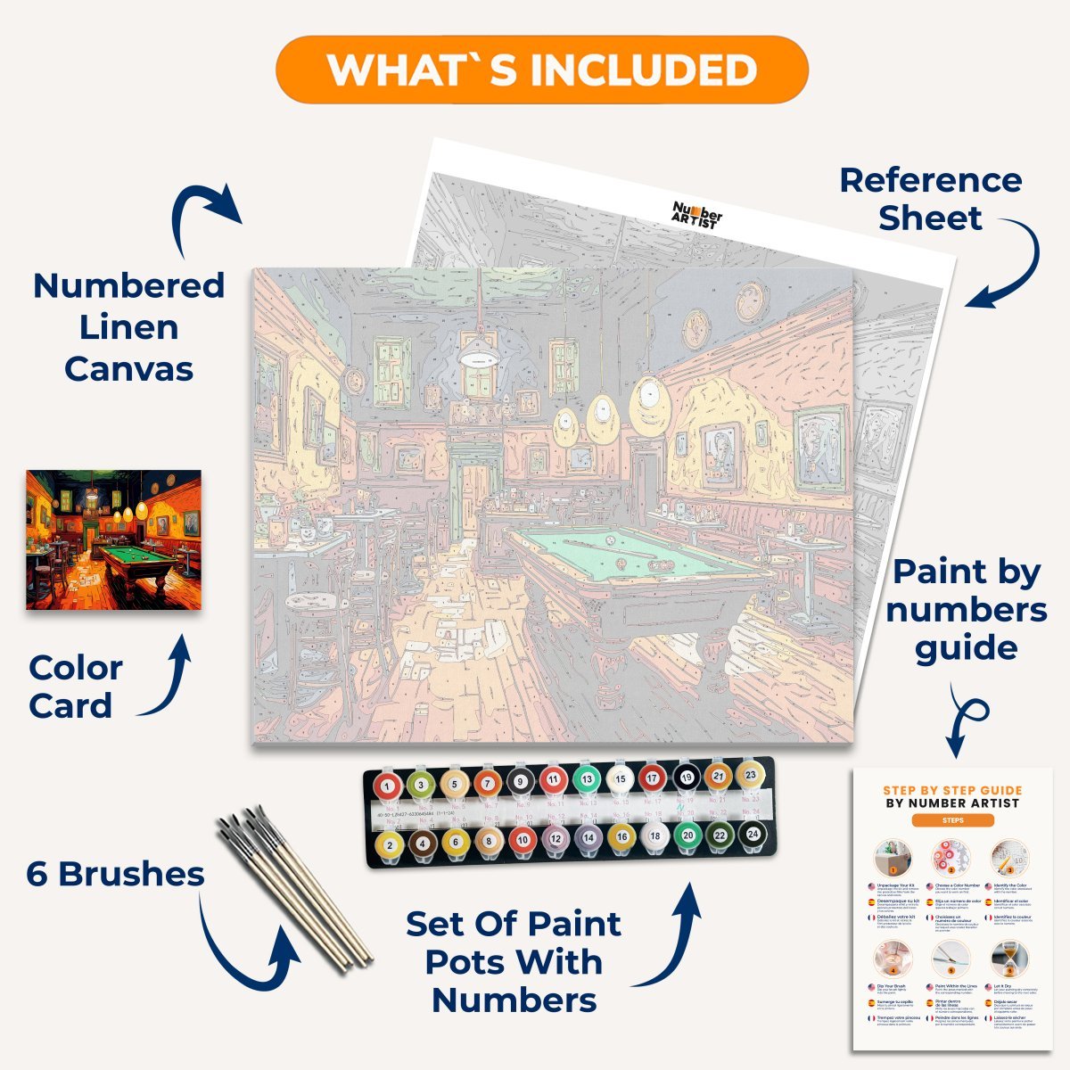 Night Cafe - Number Artist Diamond Painting Kits