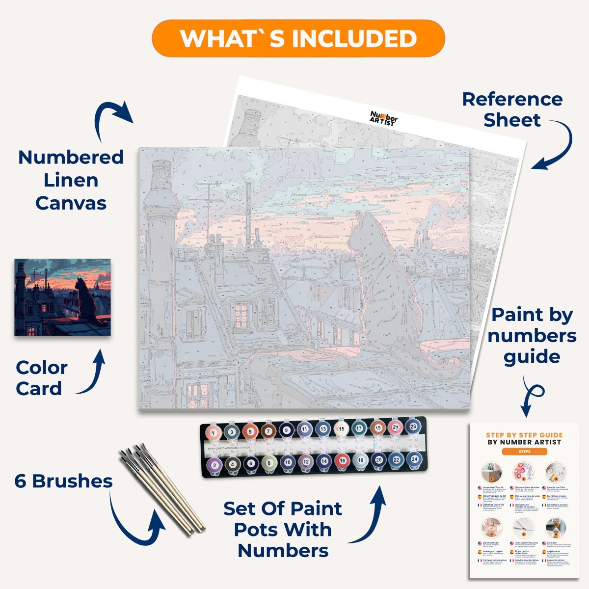 Night Cat - Number Artist Diamond Painting Kits