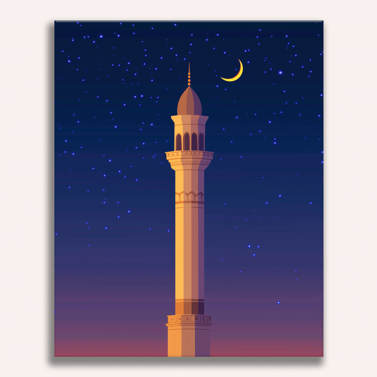 Night Sky Minaret - Number Artist Diamond Painting Kits