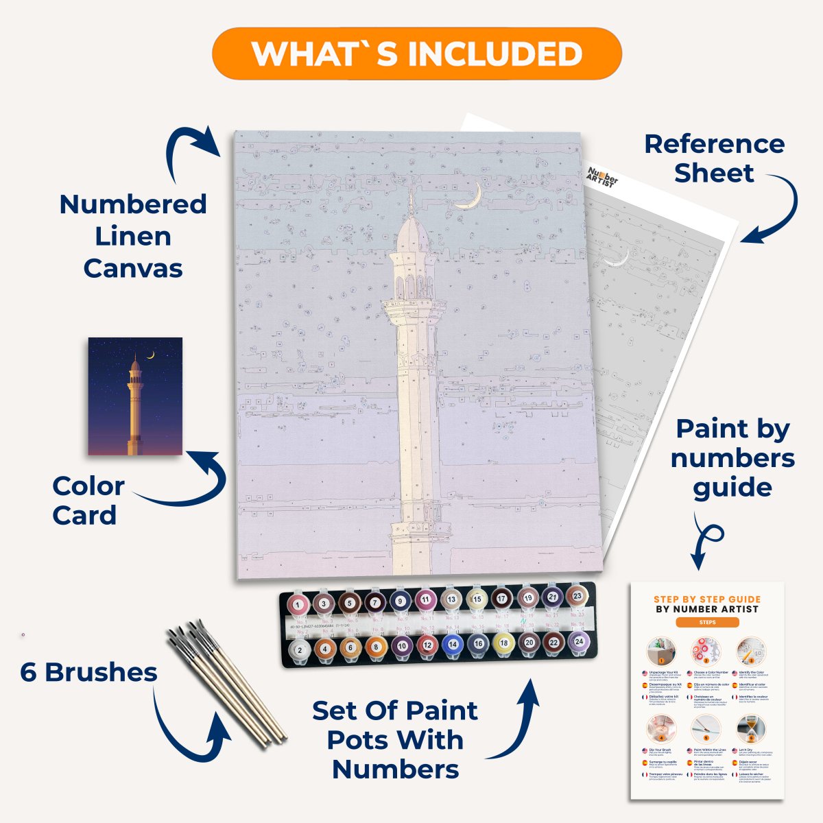 Night Sky Minaret - Number Artist Paint By Numbers Kits