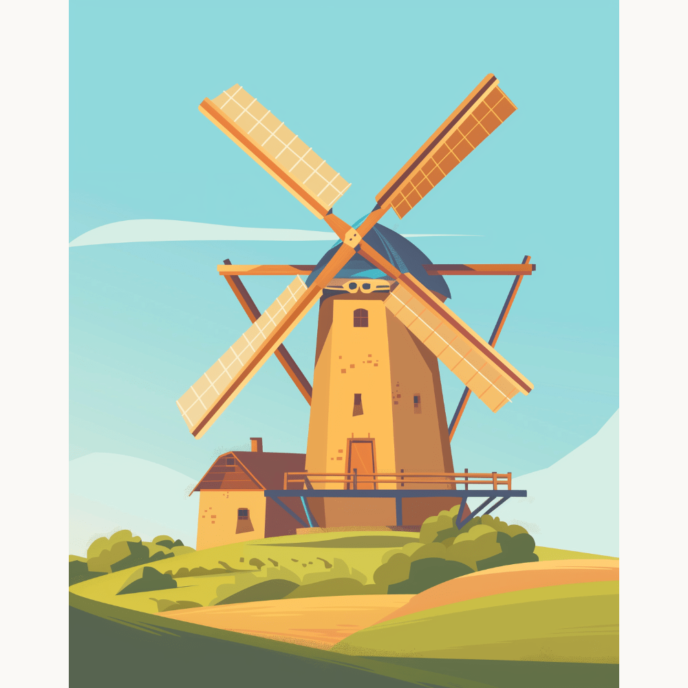 Old Windmill - Number Artist Paint By Numbers Kits