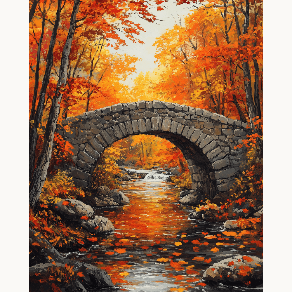 Old Stone Bridge - Number Artist Diamond Painting Kits